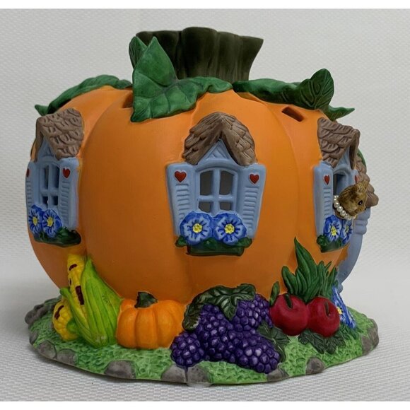 Partylite Harvest Pumpkin Tealight House Ceramic Candle Holder Autumn Decoration - Picture 6 of 13